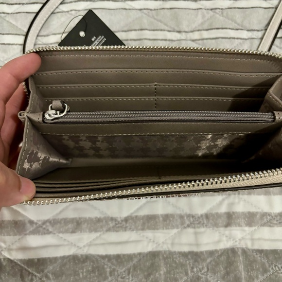 Karl Lagerfeld Paris SLG Crossbody Beige Taupe Handbag - Picture 10 of 15